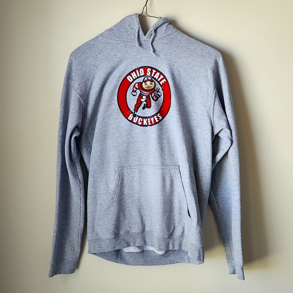 NCAA Ohio State Buckeyes grey pullover hoodie